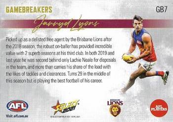 2021 Select AFL Footy Stars - Gamebreakers #GB7 Jarryd Lyons Back